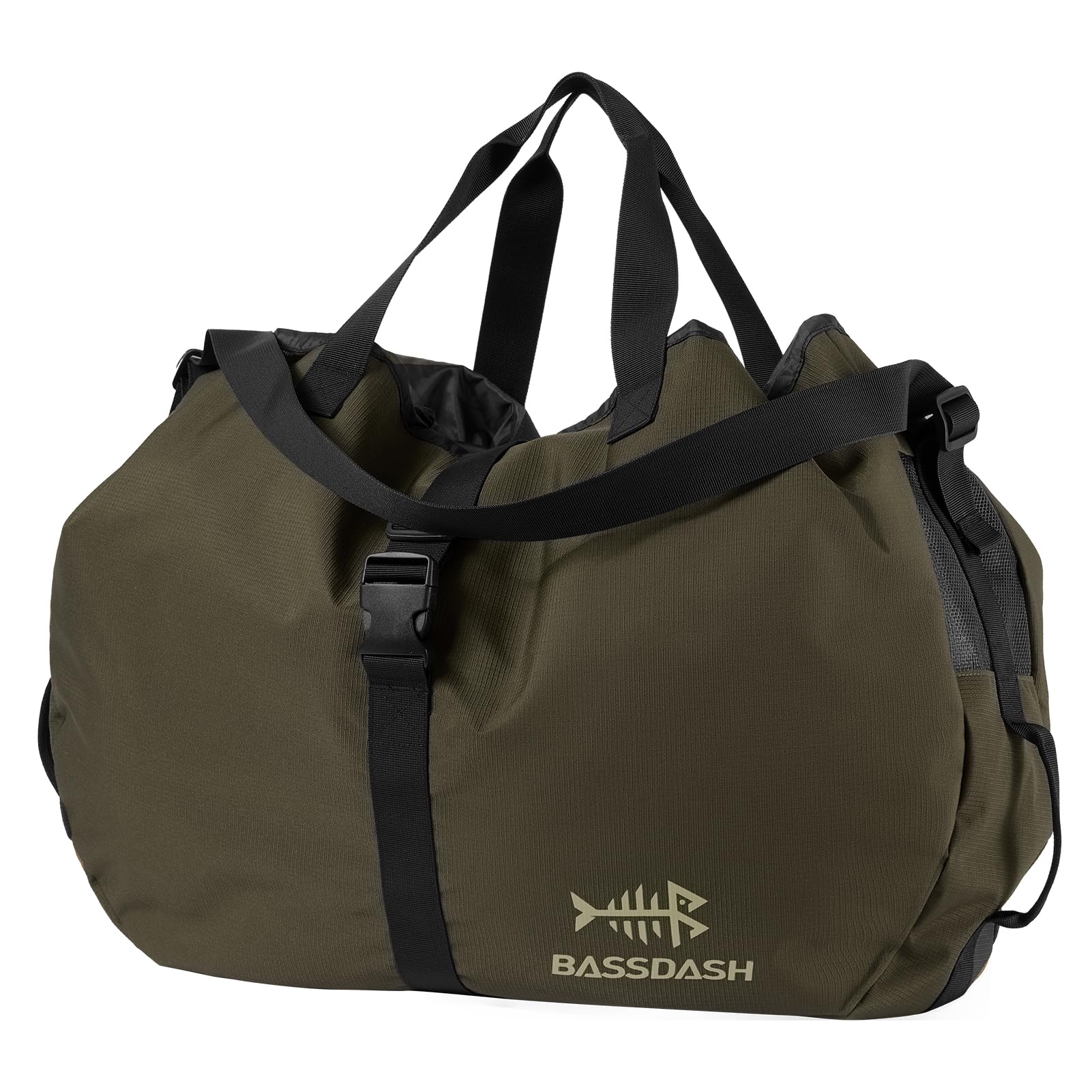 BASSDASH Wader Bag Foldable with Changing Mat Shoulder Strap Handles Mesh Boot Storage for Fishing Travel Hunting Hiking 27.9βL x 5.9βW x 17.7βH FP08
