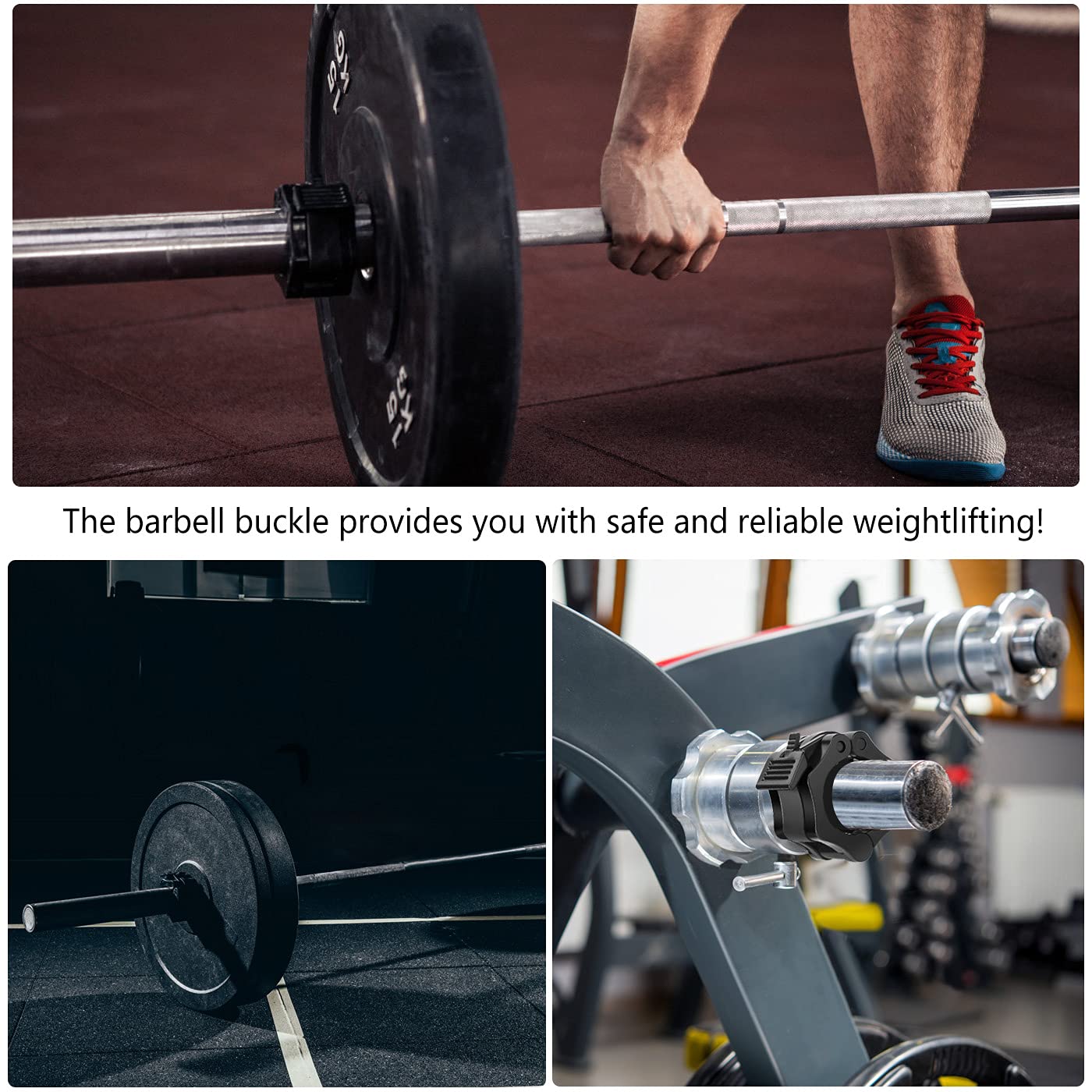 2 Morsetti Per Manubri - Chiusura A Molla, Diametro 25mm, Per Palestra, Sollevamento Pesi, Crossfit - Foto 6