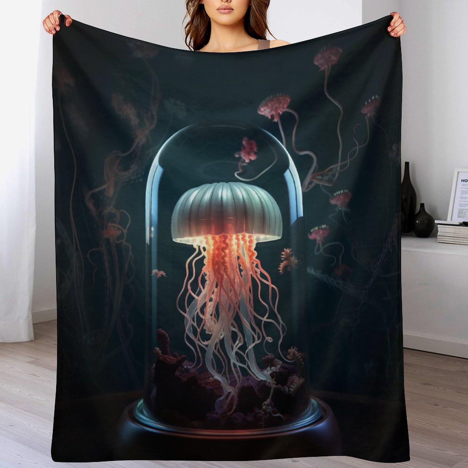 Couverture de lit en flannel de qualité supérieure douce et chaude par Méduse 100x130cm