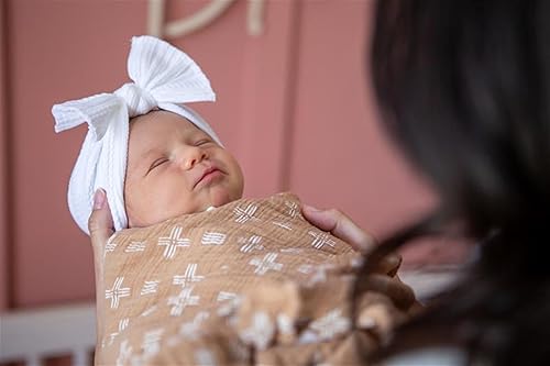 Miniatura 7 de Crane Baby Mantas de Arrullo de Muselina 100% Algodón, Juego de 2, 47" x 47", Bebé Bosque Bohemio, Arrullo de Animales del Bosque, Artículos Neutros