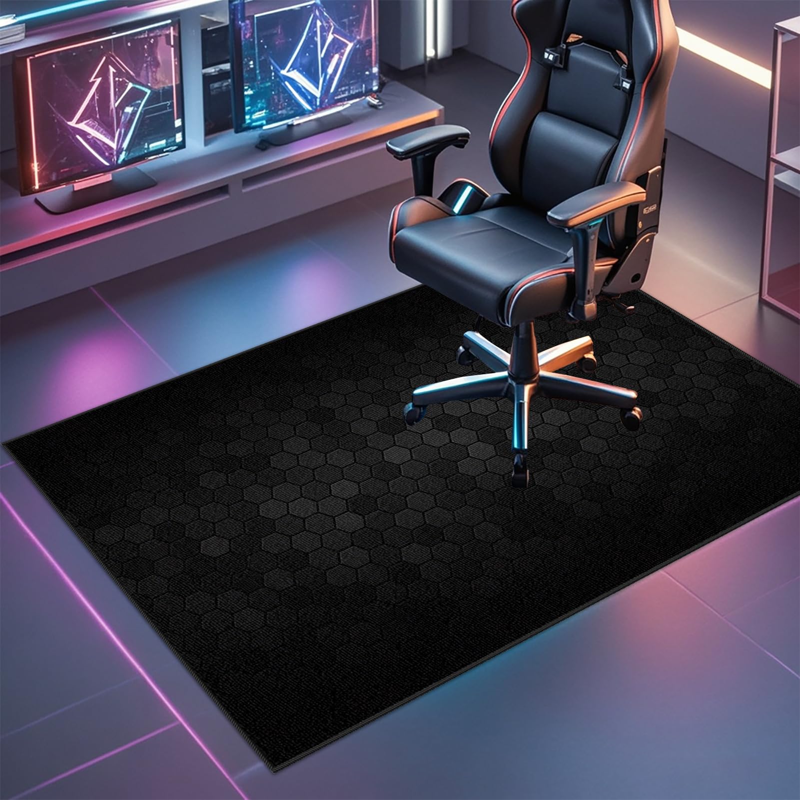 SZZEUOA Gaming Chair Mat Non-Slip Desk Chair Mat Floor Protector Mat for Carpet Office Chair Mat for Hardwood Floor for Office Home Carpet Protectors Chair Mats 60 x 90 cm