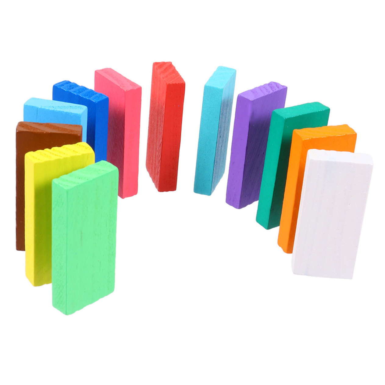 Amazon | SAFIGLE 1000個 カラフル木製ドミノブロック 知育 創造力育成