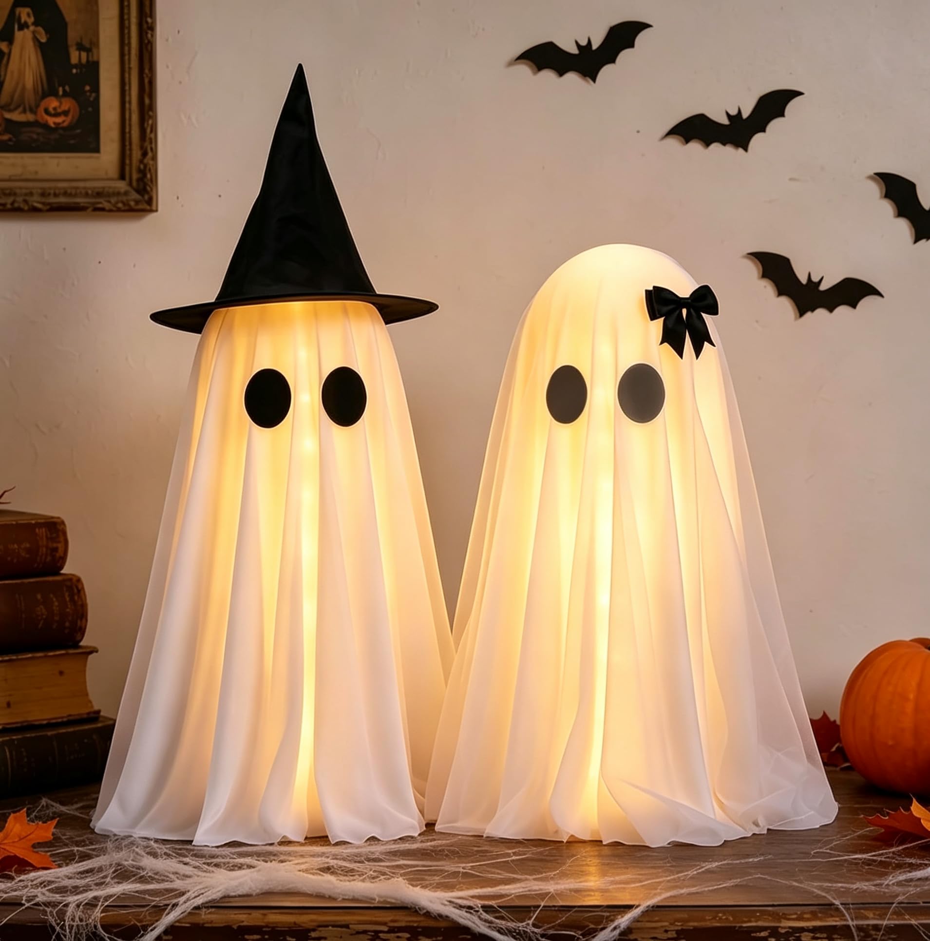 Photo 1 of Keilyht Halloween Ghost Decorations, 2 Pack Light Up Ghosts