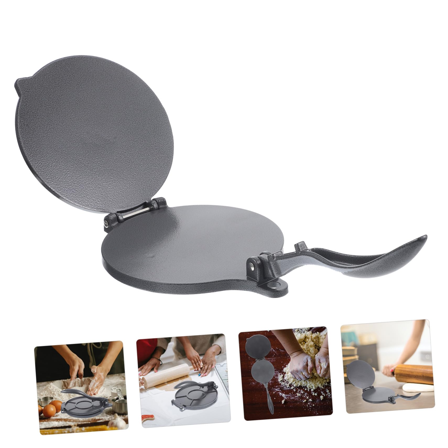 Prensa para Tortillas Mexicanas de Aleación de Aluminio Redonda, Molde Antiadherente para Formar Masa, Resistente al Óxido, Adecuado para Recetas de Cocina Casera