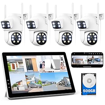 防犯カメラ2台 屋外ワイヤレス CAMCAMP IPSポータブルモニタ一 Amazon.co.jp: 【2.4 Ghz/5Ghz対応可能・二つ監視画面】CAMCAMP