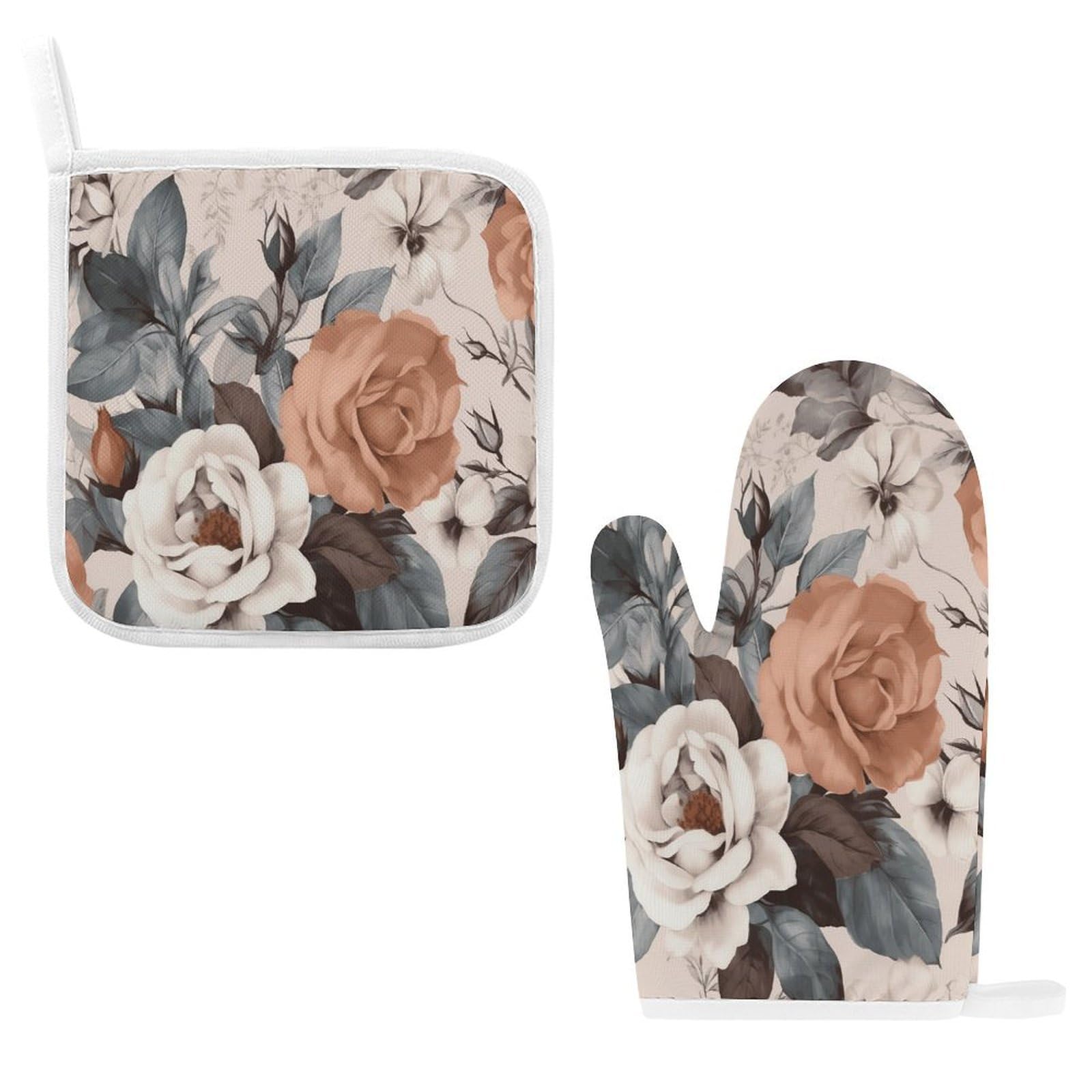 Fodpand Style Flowers Oven Mitts And Pot Holders Sets