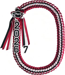 goprety Graduation Leis Class of 2026 2027 Ribbon Lei for Ceremony | Handmade Braided Polyester Lei 48 Inch Fade Resistant for High School College Grad Party Supplies Graduation Gift