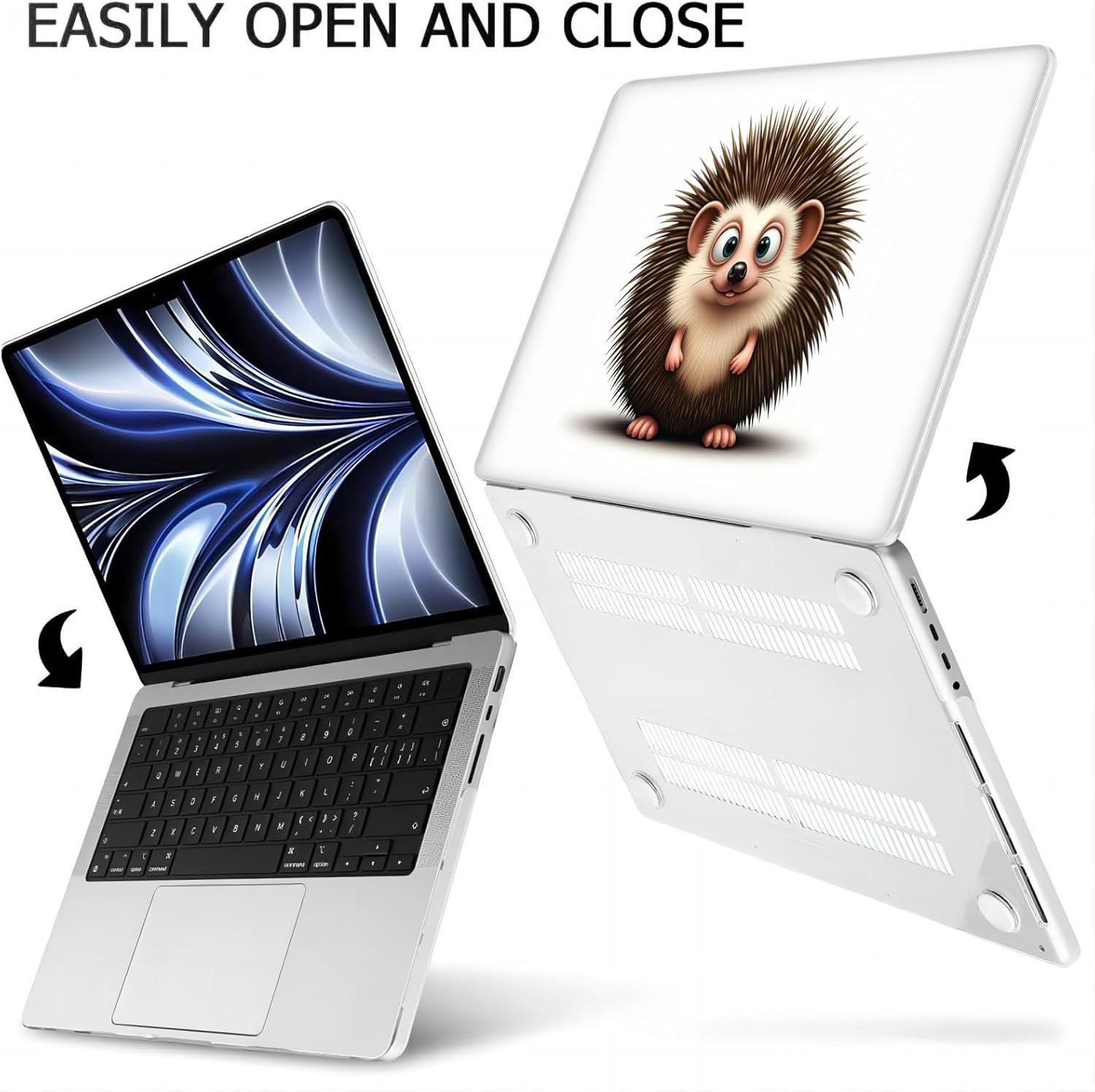 Compatible with MacBook Neo 13-inch, Hard Shell Case with Keyboard Cover and Screen Protector (A3404 A18 Pro chip, 2026 Release) - Hedgehogs MC22498