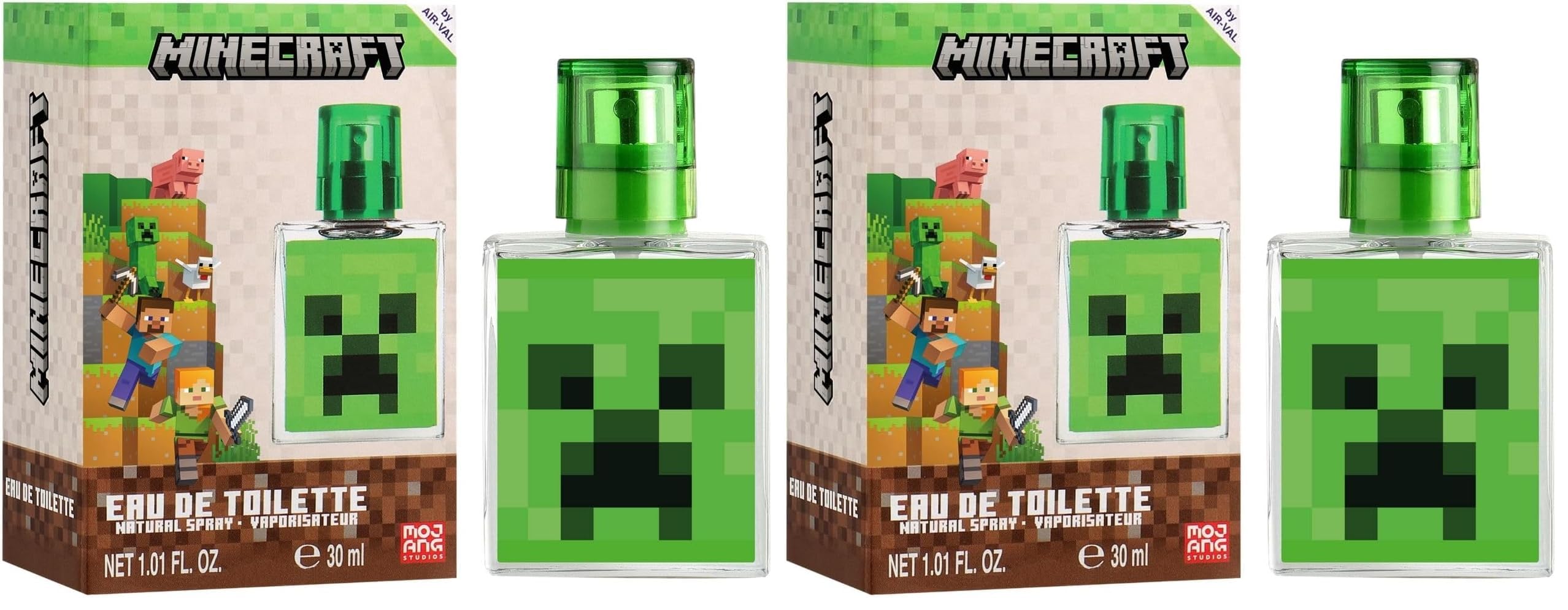 Air Val - Eau de toilette enfant Minecraft - 30 ml (Lot de 2)