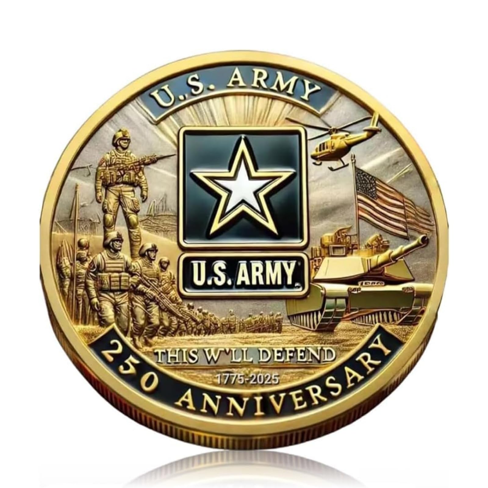 ミリタリー army coin 24K Gold-Plated Challenge Coin Collection With Imagery