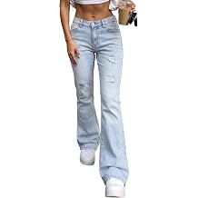 EMMIOL Womens Flare Wide Leg Jeans Stretchy High Waisted Bell Bottom 2026 Basic Bootcut Denim Pants