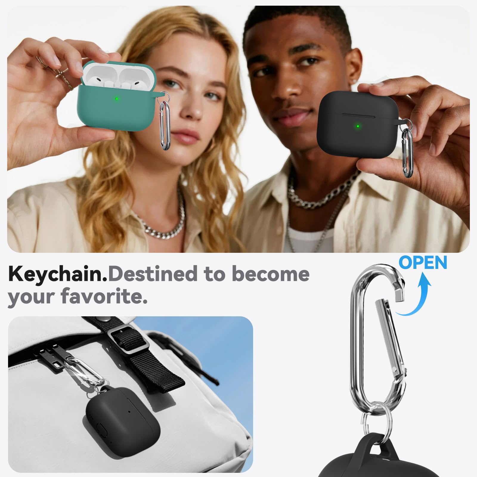 Black AirPods Pro 3 Case with Cleaner Kit U712