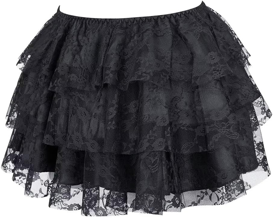 Jutrisujo Corset Dress Women Top Skirt Set Bustier Lace Floral Plus Size Costume Burlesque Halloween - Image 5