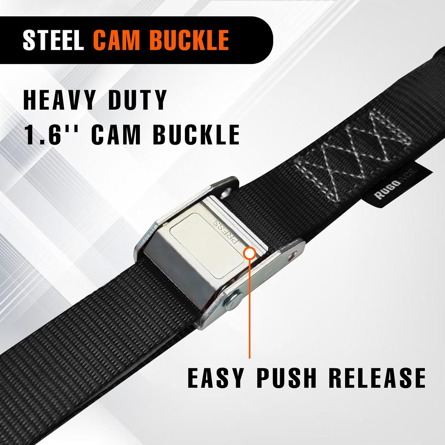 2PK 1.5" x 8FT Motorcycle Tie Down Straps, 3,000lb Break Strength, Heavy Duty Cambuckle, Safety S-Hooks & Soft Loops for Dirt Bike, ATV, UTV, Boat, and Kayak, Durable and Easy to Use, Black