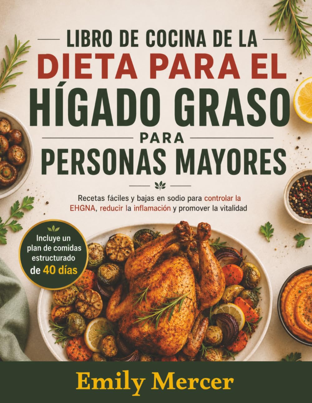 LIBRO DE COCINA DE LA DIETA PARA EL HÍGADO GRASO PARA PERSONAS MAYORES: Recetas fáciles y bajas en sodio para controlar la EHGNA, reducir la inflamación y promover la vitalidad