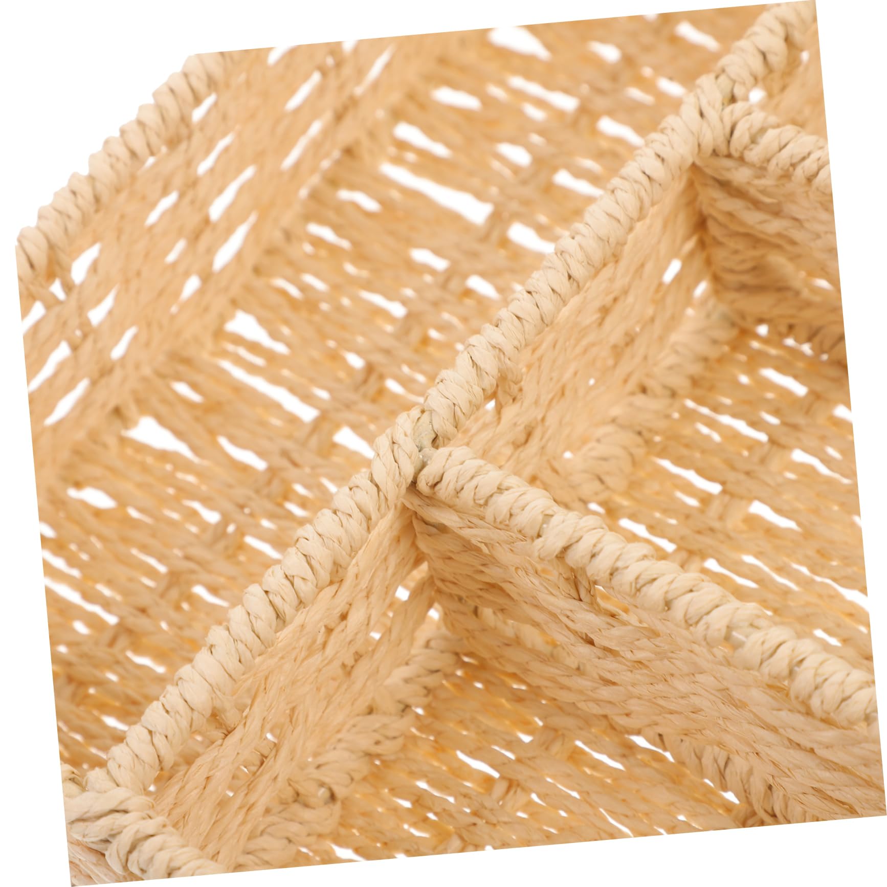 Cabilock Organizador de Cubiertos Tejido Beige para Cajón de Cocina