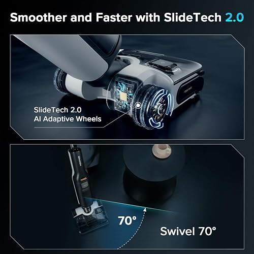 roborock F25 XT Wet Dry Vacuum Cleaner, Cordless Vacuum Mop All in One for Hard Floor, 20000Pa Hardwood Floor Cleaner with Zero Tangle, 194°F Hot Air Flash Drying Electric Mop, 180° Lie Flat, WiFi - 6