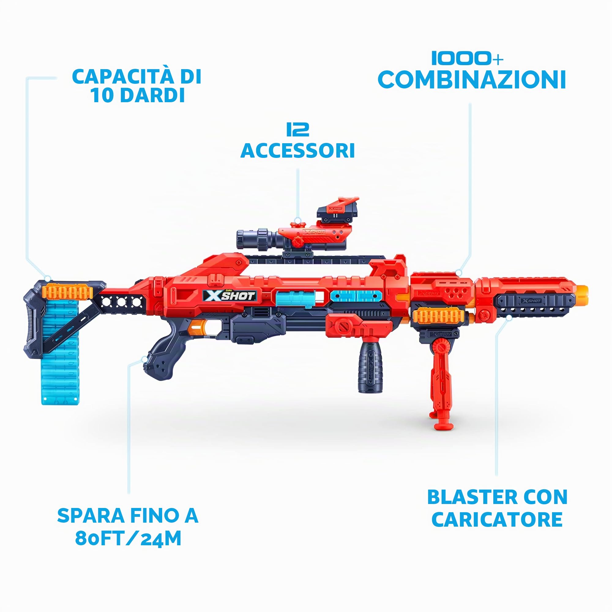 XSHOT Excel Regenerator Foam Dart Blaster, 1000+ Combinazioni (48 dardi) di ZURU