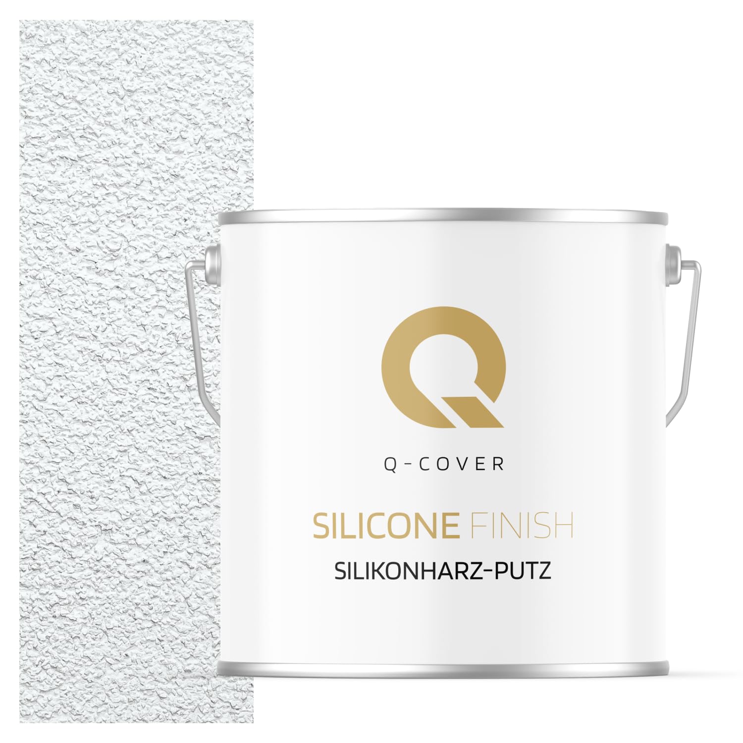 Silikonharz-Putz Schneeweiß F102 7 kg, 3,00 mm – Kratzputz, Außenputz, Strukturputz, Fassadenputz, Wasserabweisend, Selbstreinigung