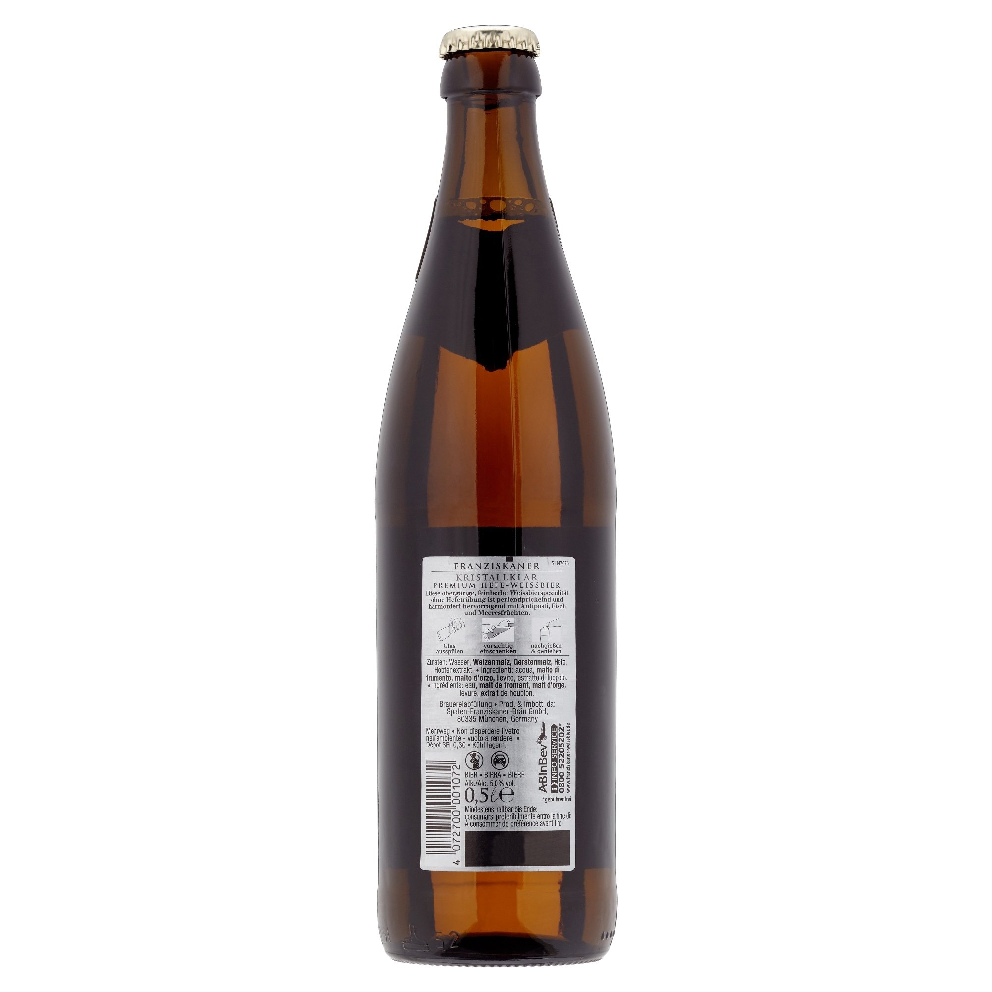 Franziskaner Kristall Weizenbier Mehrweg (20 x 0.5 l)