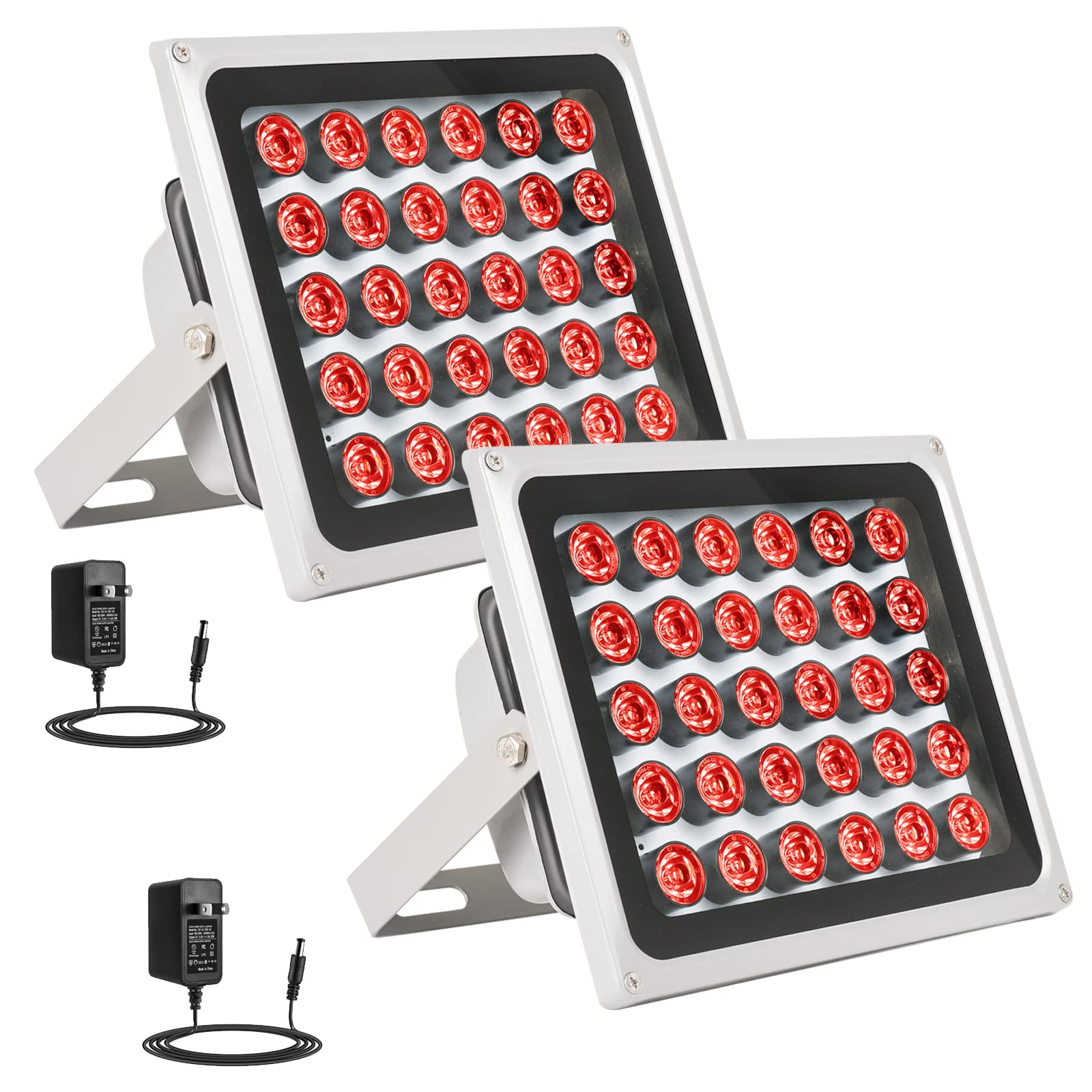 Lonnky850 nm 30-LED IR Illuminator, Compatible with Security Cameras, VR Systems (Quest, Quest2, Quest3, PS VR2, PS5 VR2) — Waterproof, Auto On/Off, 2-Pack