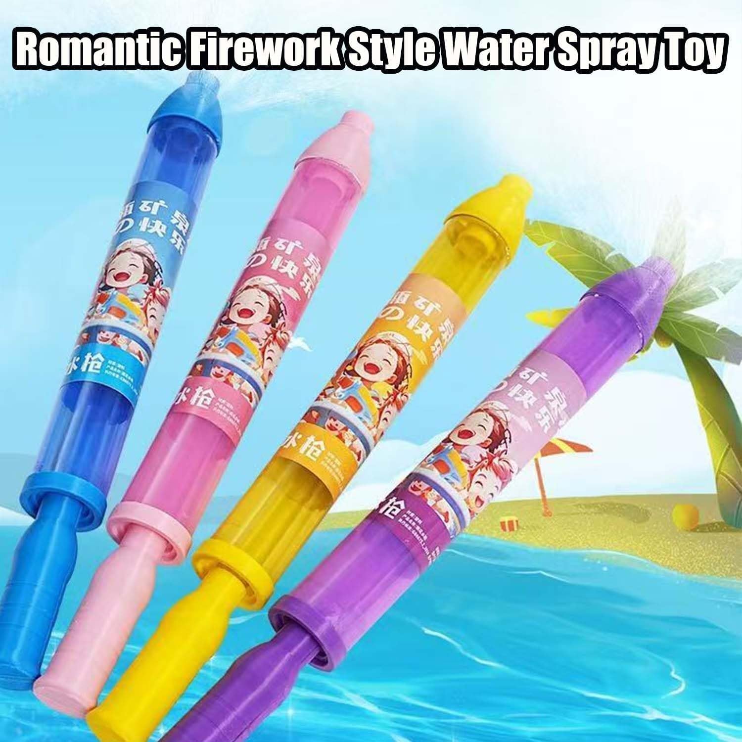 Fireworks Water Gun Set - Fireworks-Shaped Water Spray Toys, Suitable for Couples, Party Entertainment, and Interactive Games with Friends and Relatives(4-Pack)