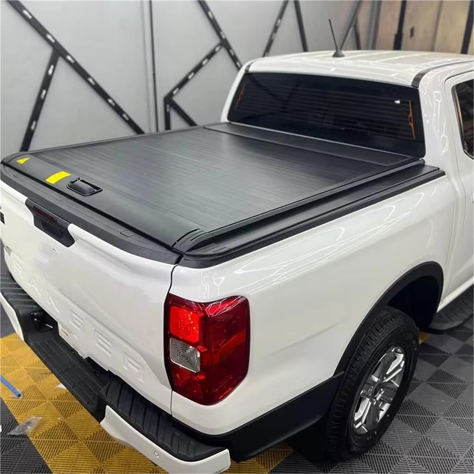 Copertura Bagagliaio Privacy Cappelliera Copertura Cassone Pick-up con Saracinesca Avvolgibile Retrattile per Colorado per Canyon per Silverado per Sierra(Manual Lock 1)