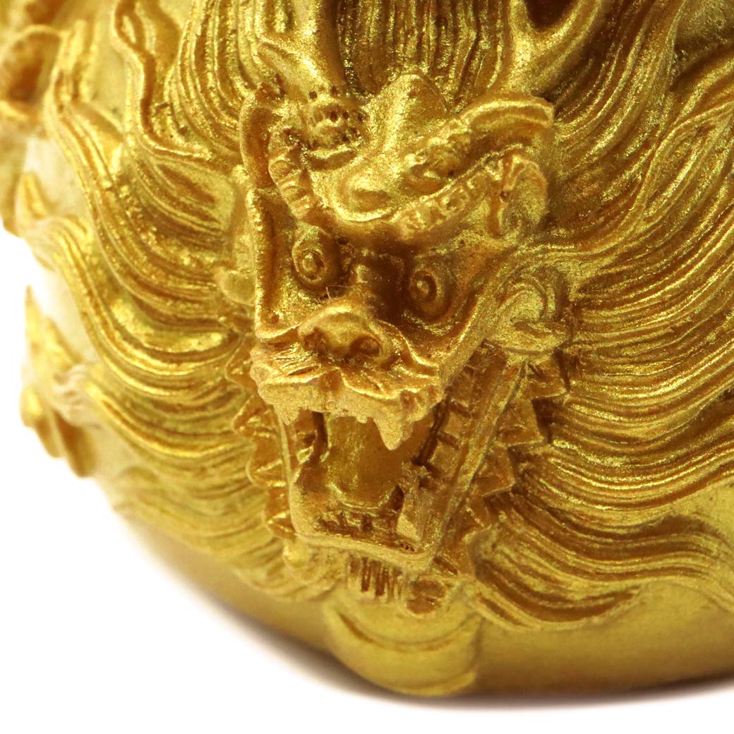 Amazon.co.jp: [GOLD STONE] 招財樹 壺型 龍 風水置物 インテリア 金運