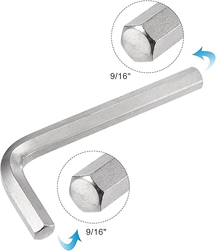 Miniatura 24 de uxcell Llave hexagonal de 1/4", herramienta de reparación CR-V en forma de L