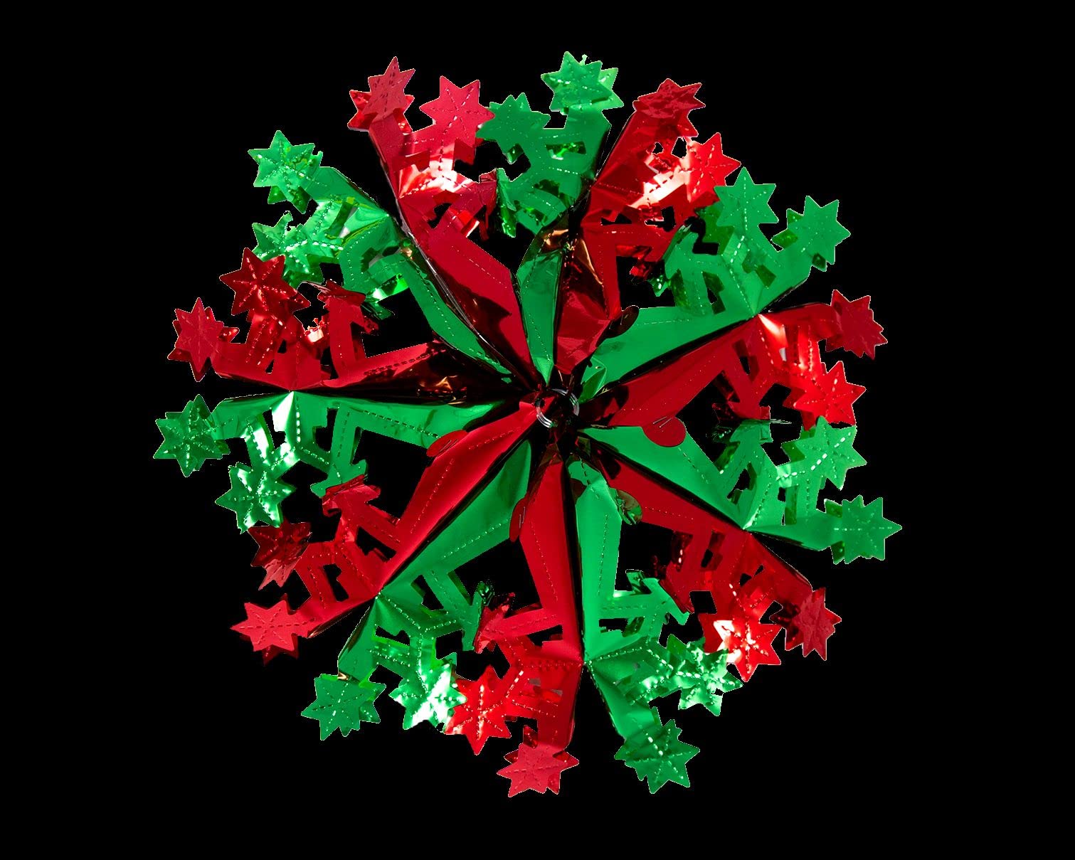 Simply Products Set of 4 40cm Christmas Foil Ceiling Garland Hanging Xmas Decoration, Long Star, Snowflake - Image 3