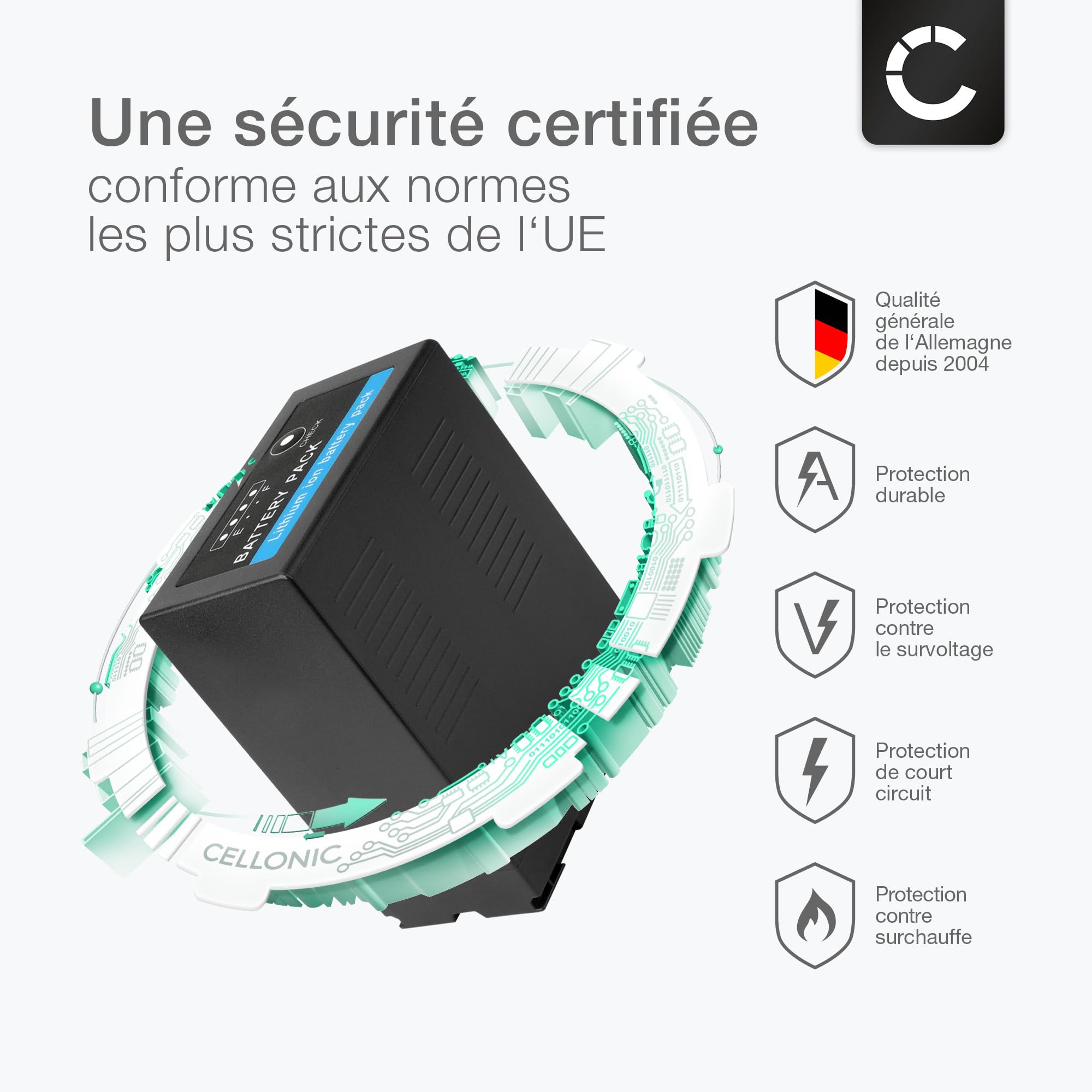 CELLONIC 2X Batterie Compatible avec Panasonic AG-3DA1, AJ-PX230, AG-VBR118