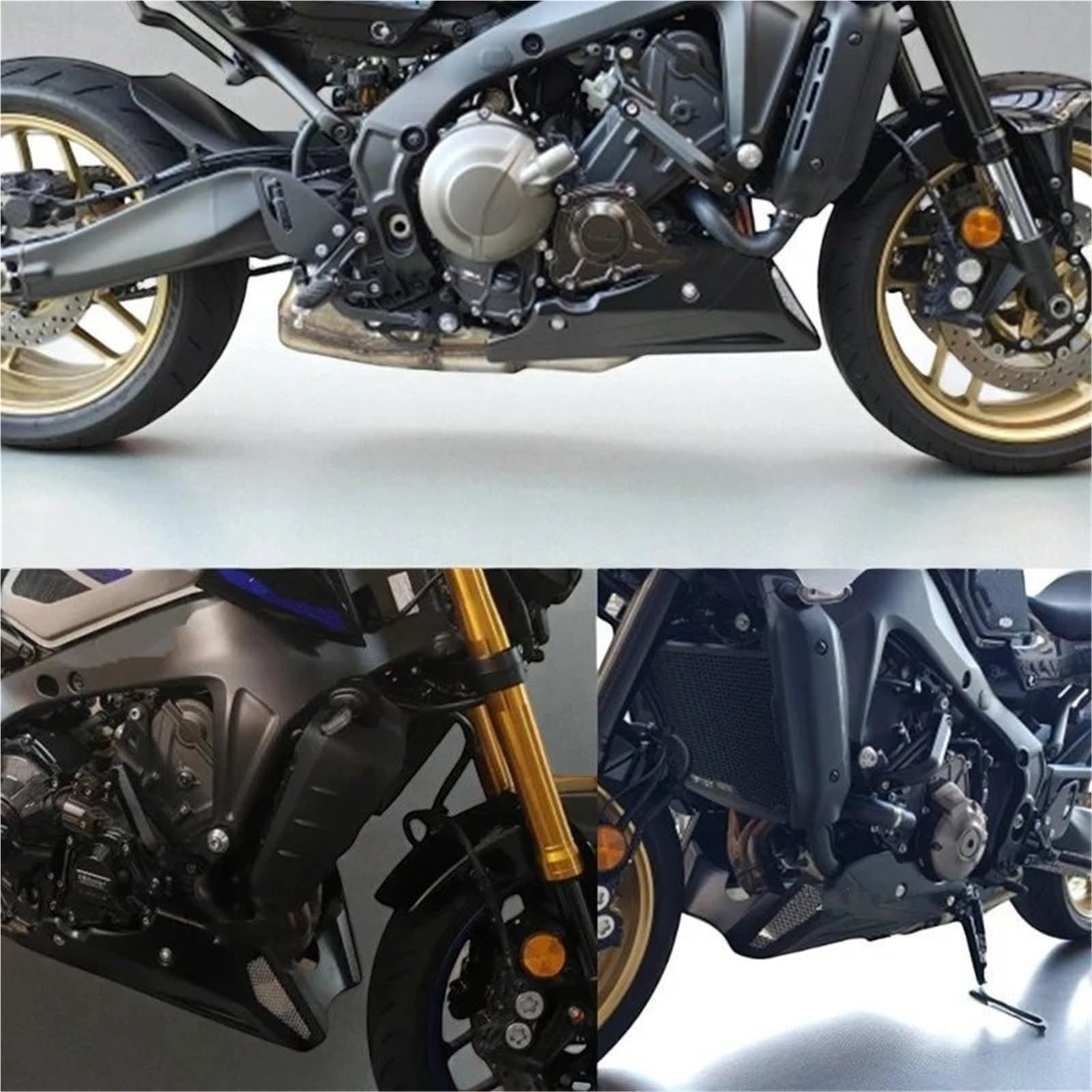 Front Bumper Splitter dachowy Pasuje do YAMAHA MT09 MT 09 SP Tracer 9 GT XSR900 2014-2025, osłona podwozia, dolna silnika, spojler, owiewka
