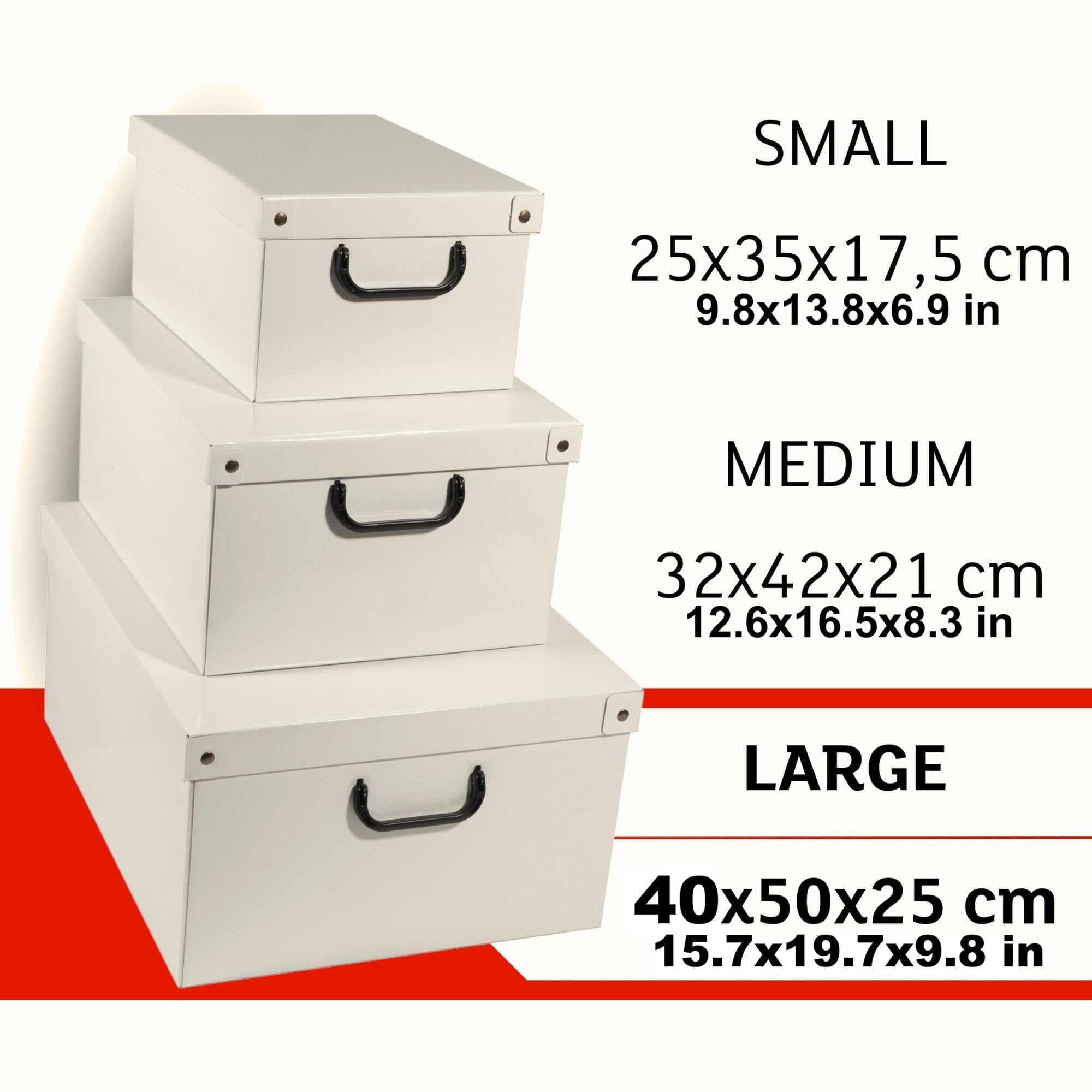 Lavatelli Set 2 pezzi Scatole armadio in cartone, organizer per vestiti e biancheria, per cambio stagione, Cuoio 50x40xh25 cm