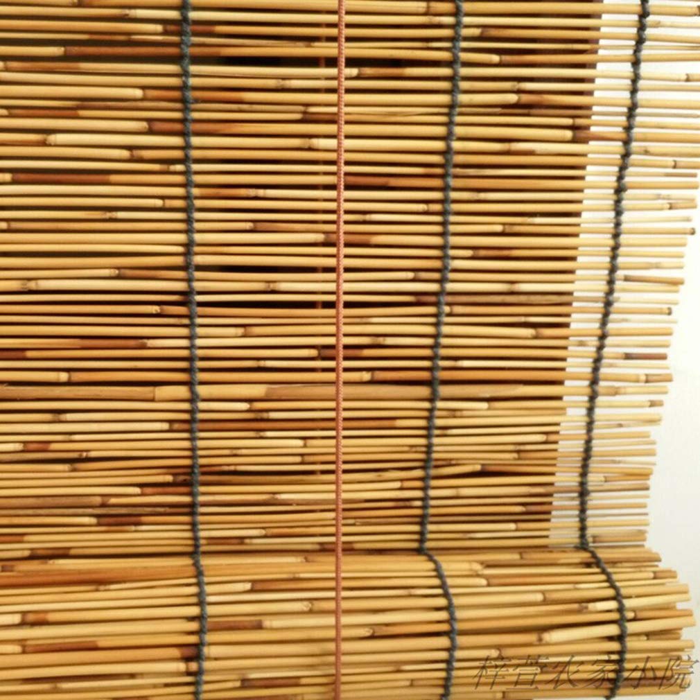 Store bateau en bambou naturel pour extérieur, respectueux de l'environnement, protection solaire, rideau de séparation avec surface anti-poussière, 90 x 200 cm