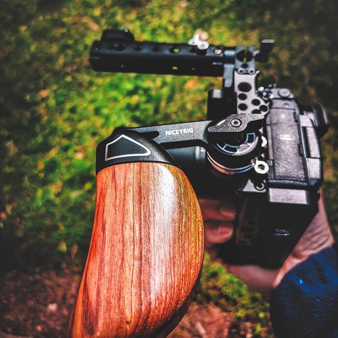 Amazon.com : NICEYRIG Wooden Handle Grip with Extension Rosette