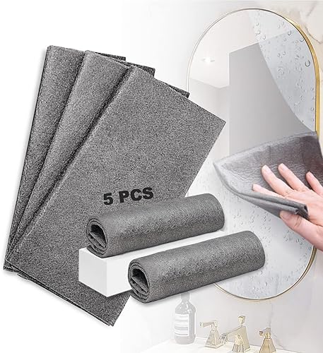 Paños de limpieza de microfibra mágicos gruesos limpieza de vidrio sin esfuerzo con paños de microfibra mágicos gruesos trapo de limpieza de