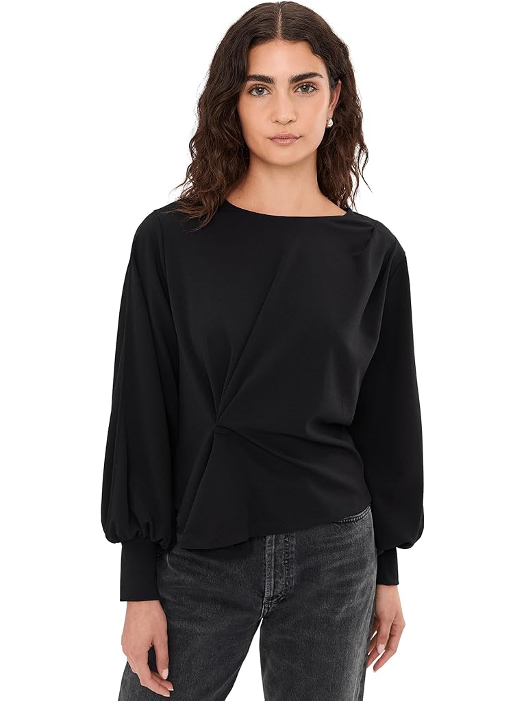 Black AllSaints Klara Twist Top