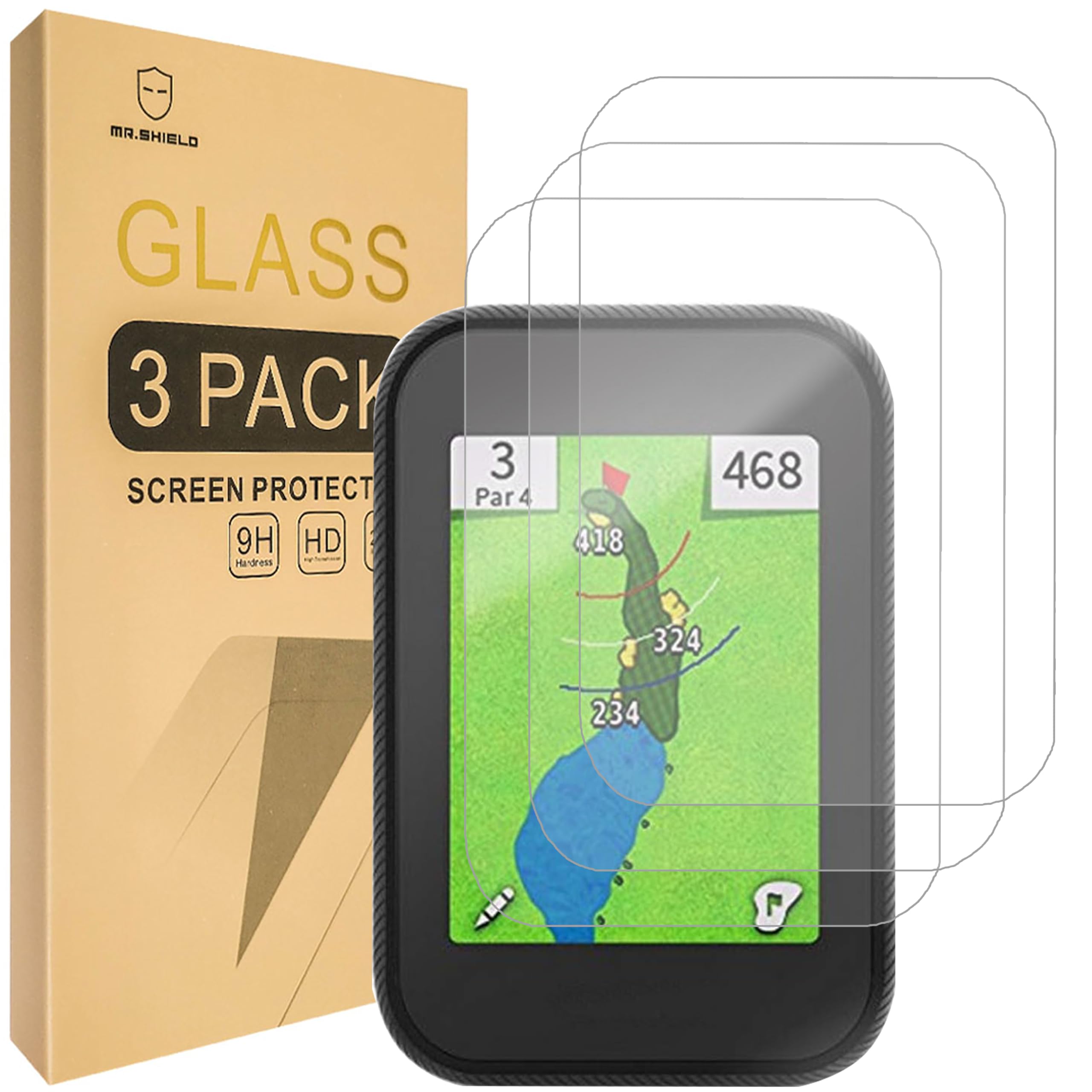Mr.Shield Screen Protector compatible with Garmin Approach G30 [Tempered Glass] [3-PACK] [Japan Glass with 9H Hardness]