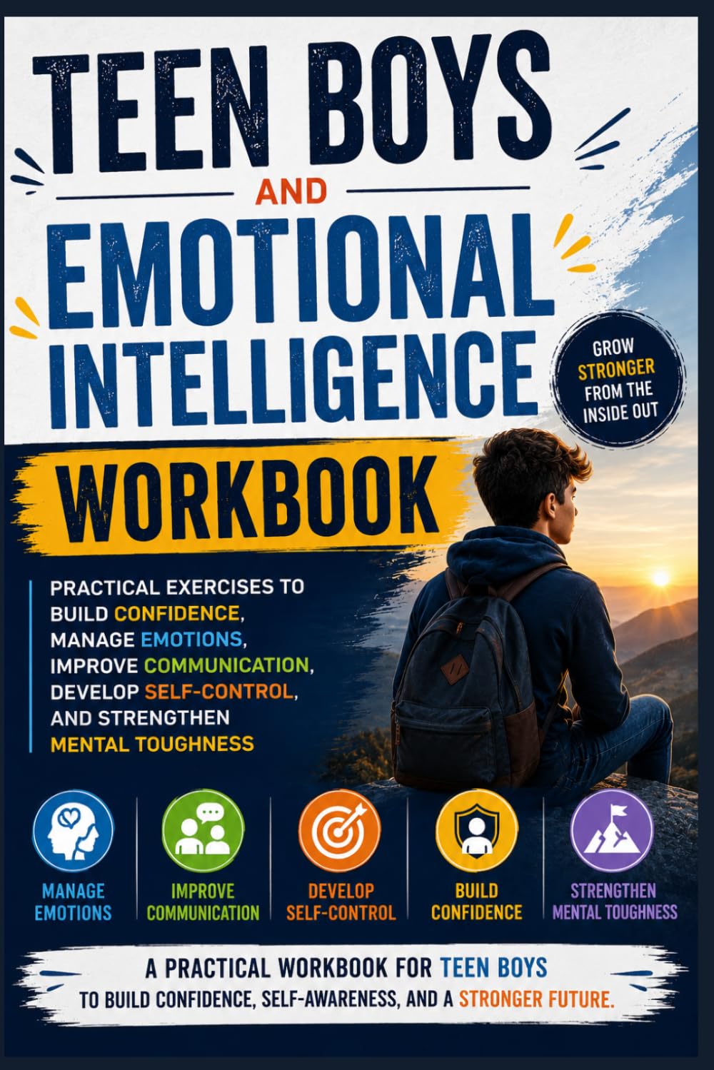 Teen Boys and Emotional Intelligence Workbook: Practical Exercises to Build Confidence, Manage Emotions, Improve Communication, Develop Self-Control, and Strengthen Mental Toughness