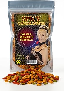 Spicy Cougar Munch Trail Mix - Funny Hot Granny Design - Edible Gifts for Men - Spicy Mix, Made in the USA