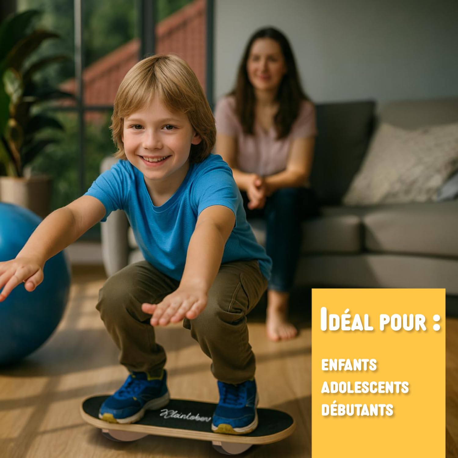 Festicy Planche d’Équilibre Enfant en Bois de Bouleau I Balance Board Antidérapante avec 3 Niveaux de Difficulté I Planche Équilibre Enfant dès 3 Ans I Jouet Éducatif et Sportif