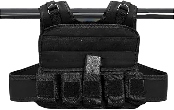 Adjustable Weighted Vests for Men, 44LB Adjustable Weight Vest with 19 Cast Iron Weights for Strength Training