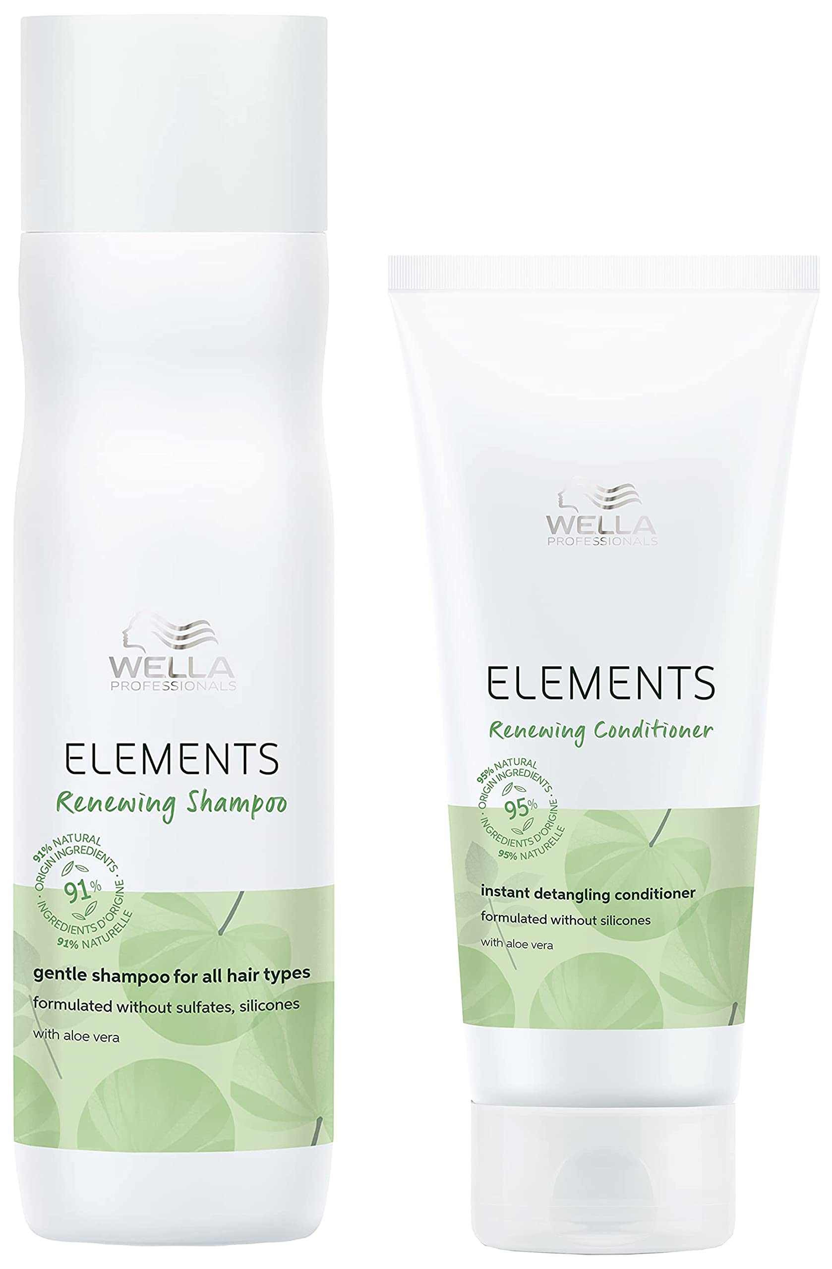 WELLA Professionals Elements Sulfate Free Shampoo 250Ml And Paraben Free Vanilla Conditioner 200Ml Duo For Chemically Treated Hair,2 Count-image-34