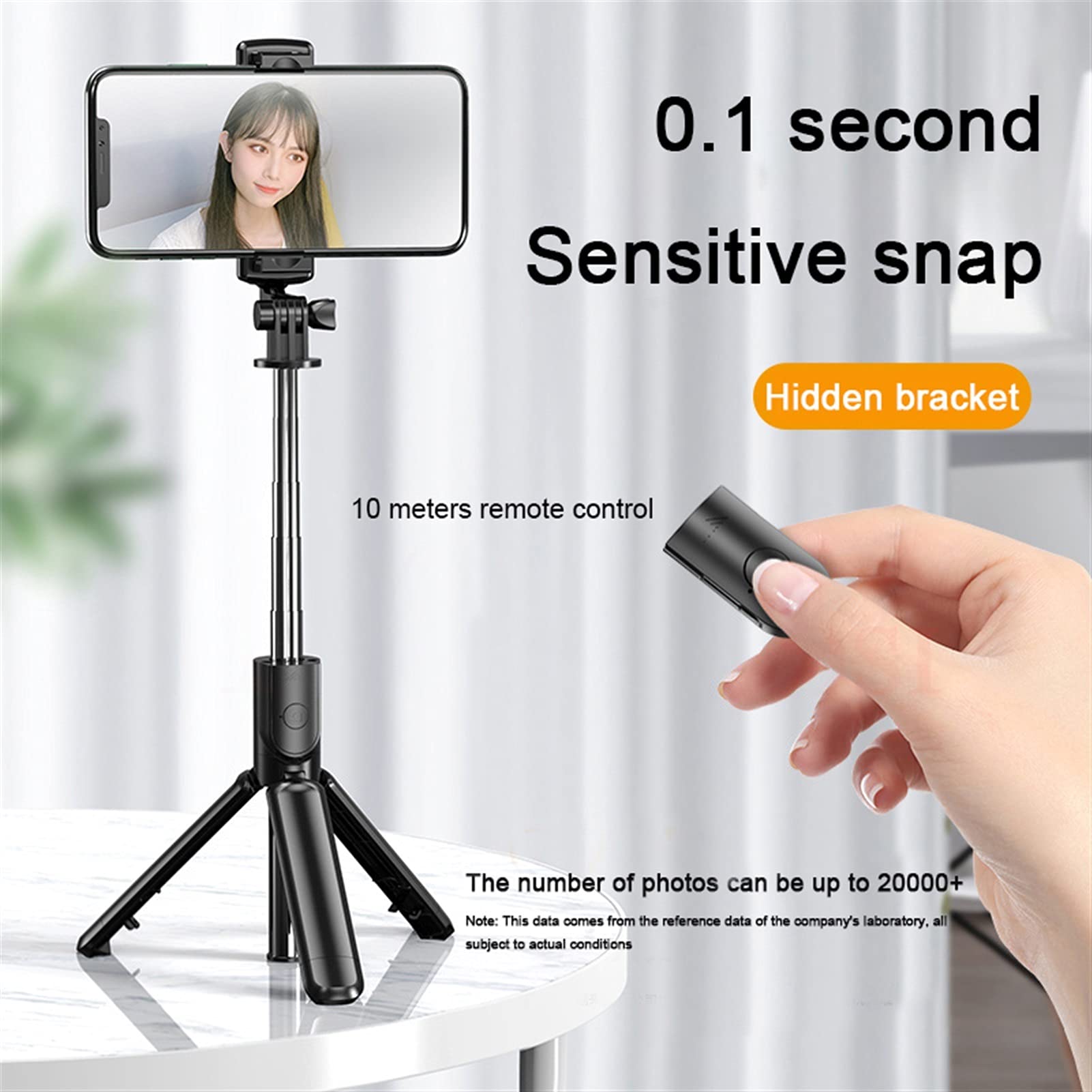 SCRUBY 3 In 1 Selfie Stick Telefono Regolabile Scrivania Treppiede Allungabile Monopiede Con Telecomando Bluetooth Per Smartphone Selfie Stick