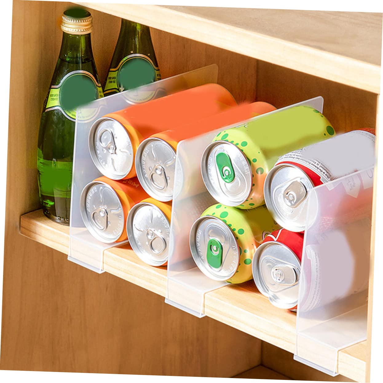 Ciieeo 2 Set di Separatori per Cassetti per Congelatore Armadio Vestiti Separatore Divisore Organizer Plastica Robusta 2 Pezzi*2