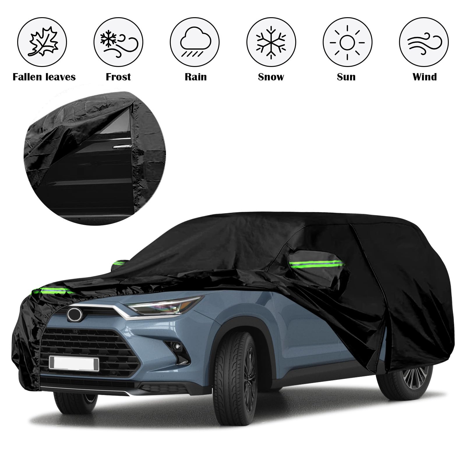 Waterproof Car Covers Replace for 2023-2025 Toyota Grand Highlander and Lexus TX350 500h 6 Layers All Weather Car — view 9