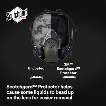3M Ultimate FX Full Facepiece Reusable Respirator, FF-401, NIOSH, ANSI, Six-Strap Harness for a Secure Comfortable Fit, Cool Flow Valve, Passive Speaking Diaphragm, Small