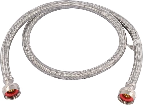 Miniatura 7 de Eastman Conector de lavadora conexión FHT de 34 pulgadas mangueras de lavadora de acero inoxidable trenzadas de 10 pies 48640