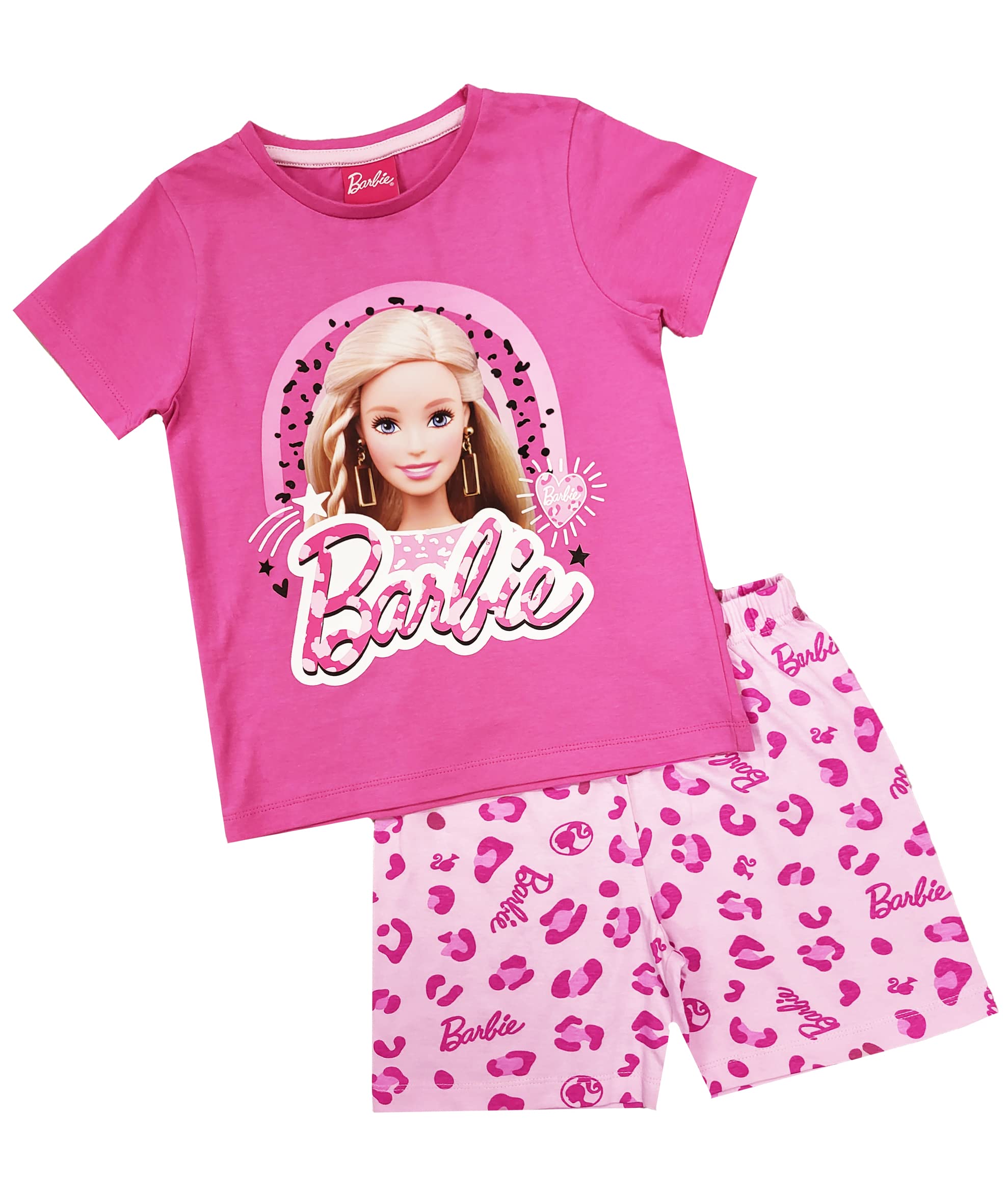 Barbie Pyjama Court pour Fille (Barbie – Shorty, 5-6 Ans)