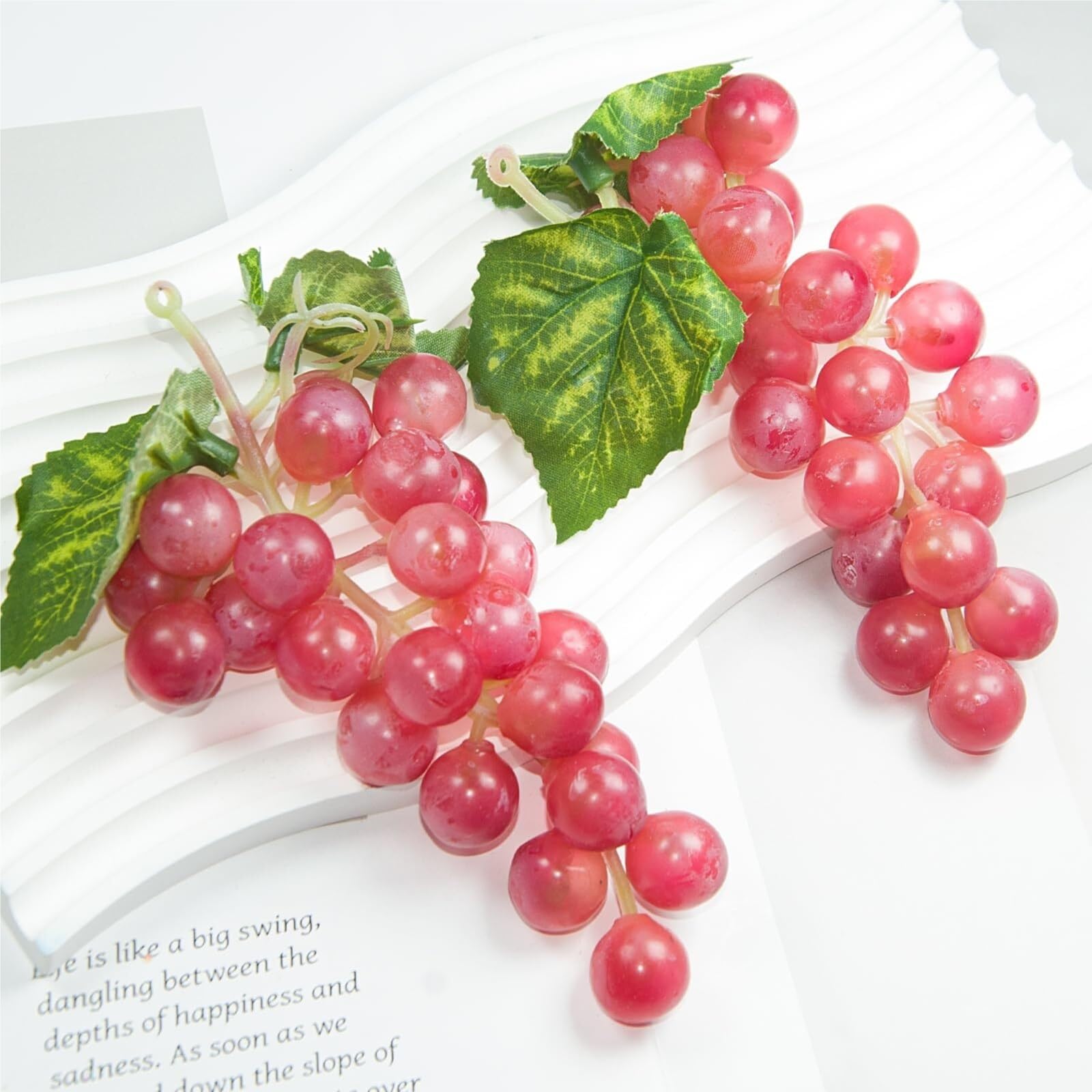 Fruttas Decorativo Realistic 3 Grappoli di Frutta Simulata Modello UVA Finta for Decorazione Feste Decorazione